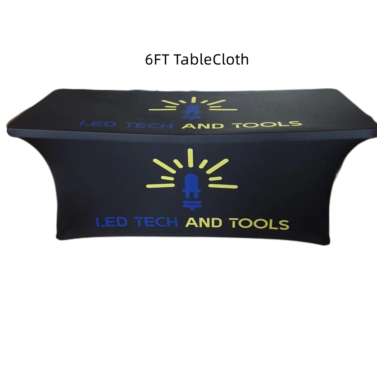 CustomLogoSpandexTableCover4ft6ft8ftStretchTableClothHotel