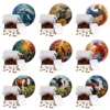 Mysterious Cute Animals Wooden Puzzle For Adults Wooden Crafts Colorful And Round Shaped Animal Puzzle Wood Craft Toys For kids 1