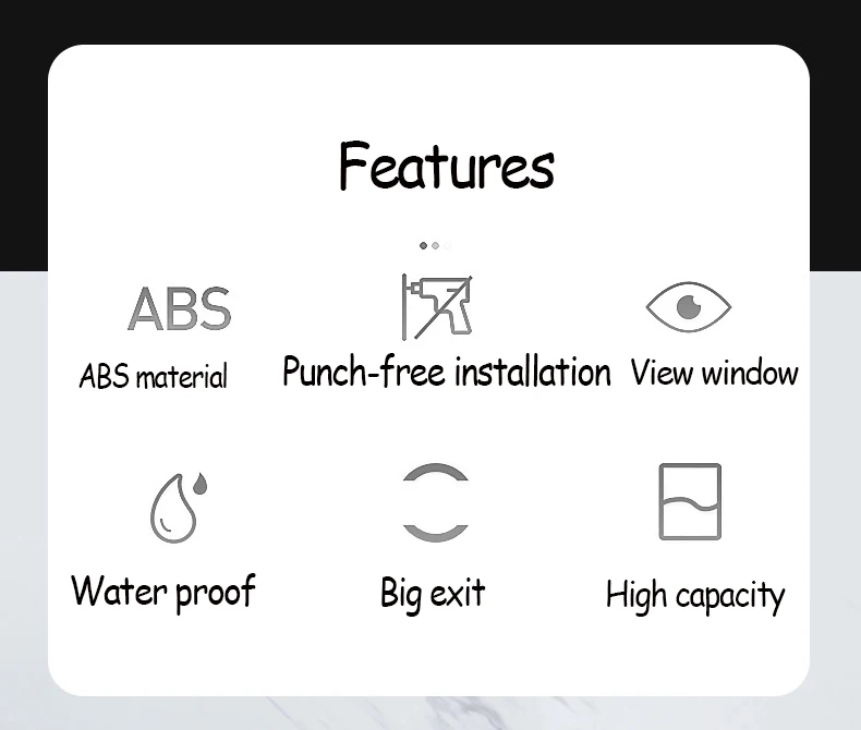 Sc290b63a18b842eaa908c85d08e75cf29 Wall Mounted Bathroom Toilet Paper Holder Paper Tissue Box Plastic Toilet Dispenser Roll Paper Storage Box Free Punching Mallzona