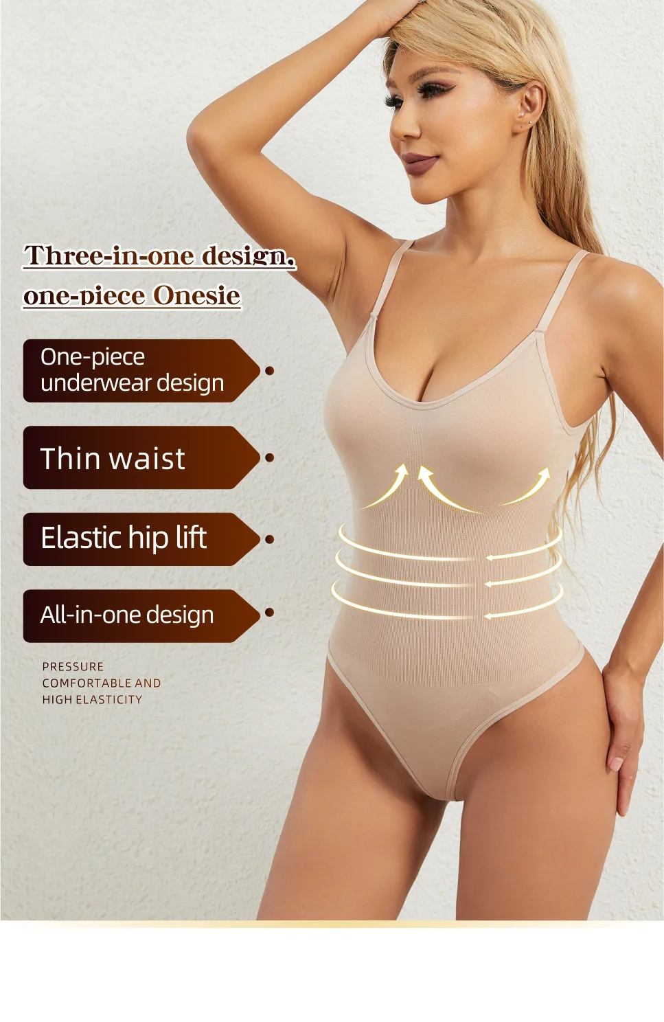 Description Picture 3 of itemBodysuit Shapewear Women Full Body Shaper Tummy Control Hip Butt Lifter Corset Thigh Reductive Slimming Waist Trainer Underwear
