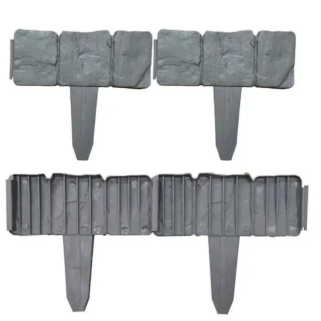 10 db Kerti Szegély Mű Műanyag Szennyvíztisztító Gyep Kerítés Reteszelés Virágágy Határ Menti Fű Széle - Image 5