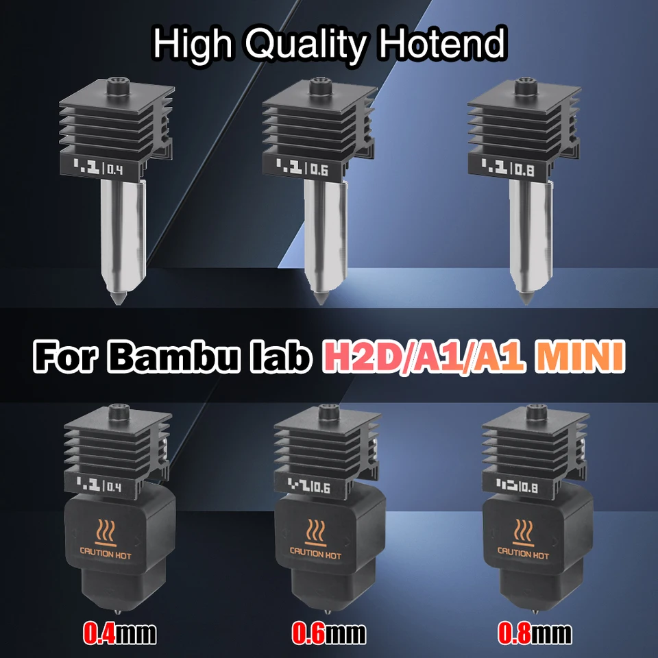 Bambu Lab H2D用ホットエンド組立キット部品 0.4 0.6 0.8MM交換可能