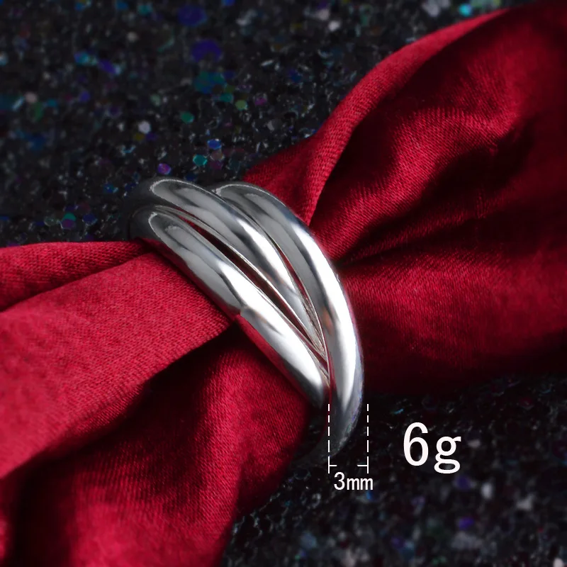 Wedding Rings Finger Rings Couple Rings Three Silvery Circles Couple Ring For Lovers