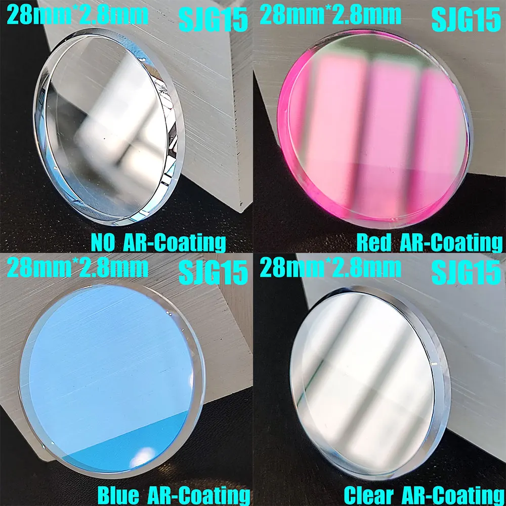 

28mmx2.8mmSKX013 SKX015 Sapphire Crystal Flat Blue/Red/Clear AR Coating Watch Glass Replacement Mod Parts Big Chamfer