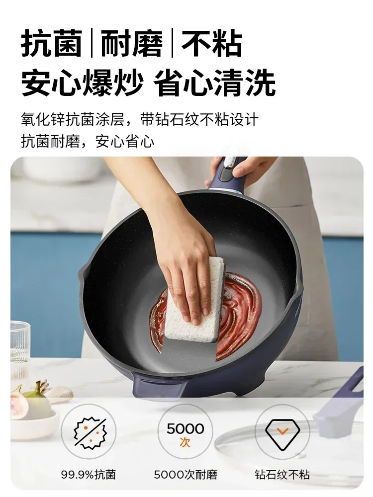 Electric Frying Pan - Household Multifunctional. Cooking, Steaming, Frying & Cooking Pot All-in-One. 5