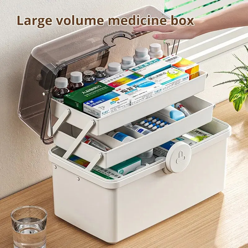 160305-246917.png Sc290f76a66494634b8d436104f1043e9p 1pc White Large Capacity Medicine Box For Home Medicine Storage Multi Layer Classification Home Medicine Box Mallzona