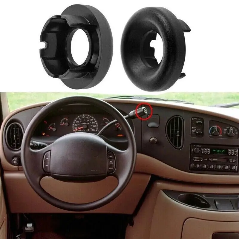 Auto Overdrive Gear Shifter Ring Cap fits for 1992-2004 Ford F150 F250 Steering Column Handle Button End Bezel Cover gear shift knob