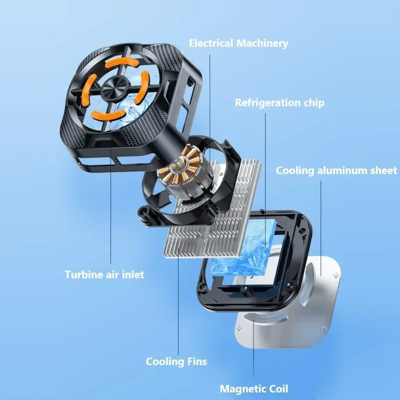 마그네틱 X79 백 클립 휴대폰 반도체 냉각 라디에이터, 아이폰 안드로이드 PUBG 게임 쿨러, 조용한 냉각 방열판, X94