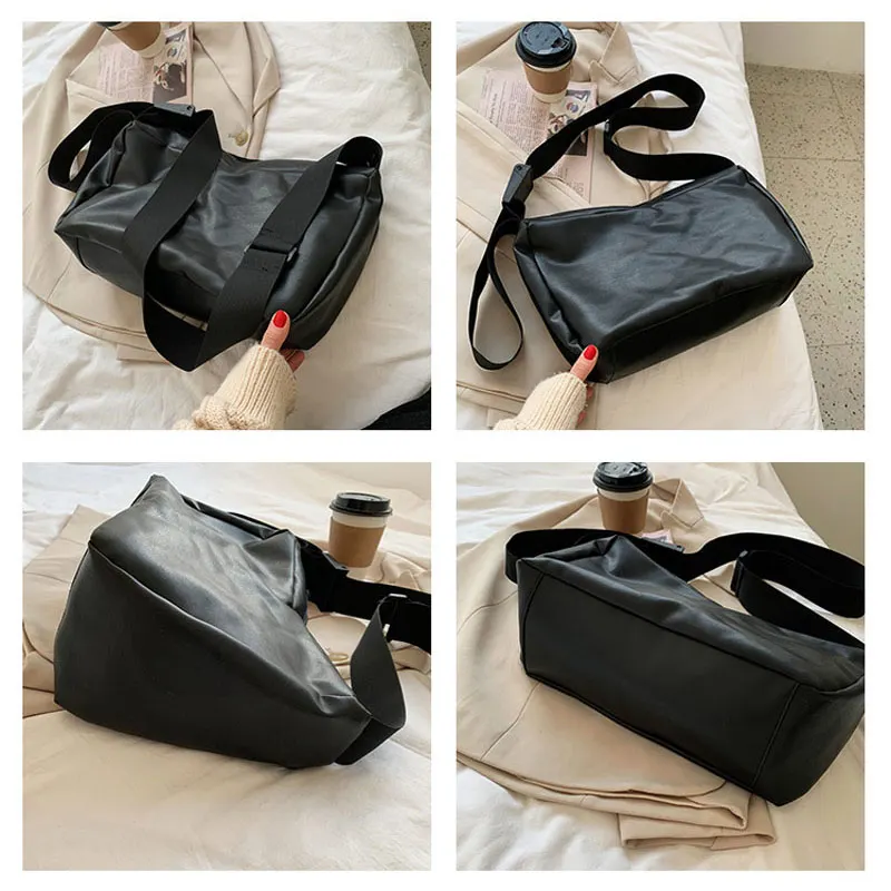 Casual shoulder bag pu leather crossbody Large Capacity Soft Women Tote Bag Fashion Underarm Pouch Retro Portable BucketBags