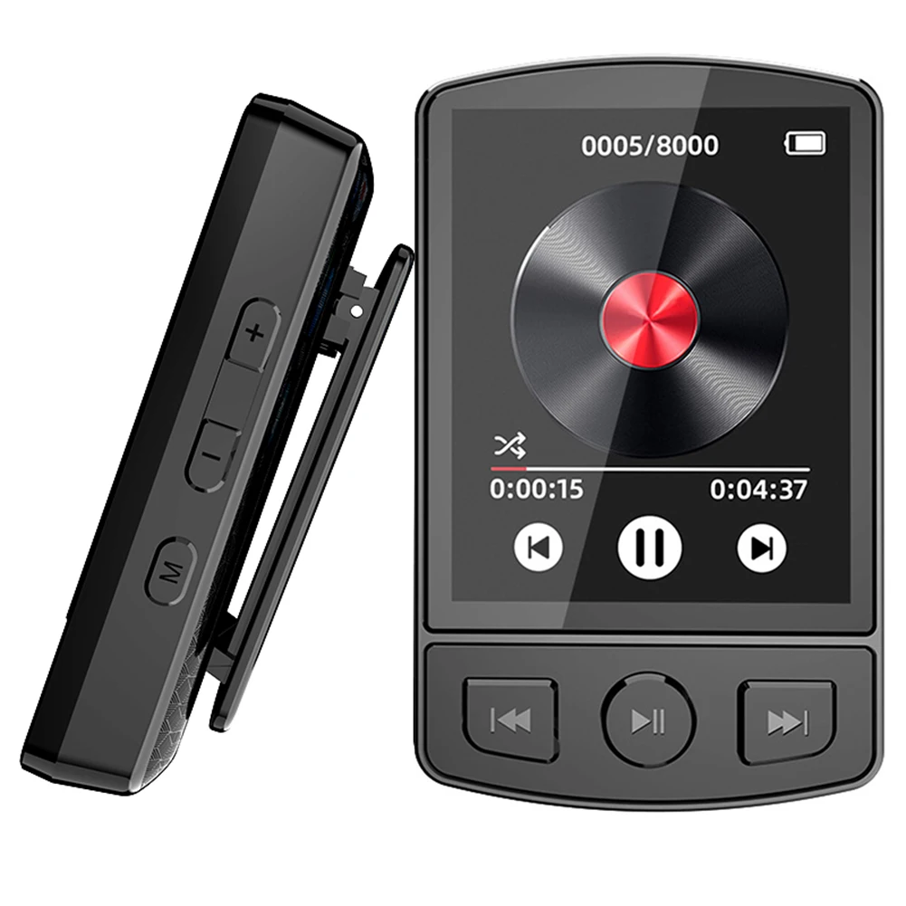 Portable Bluetooth MP3 Player with FM Radio and Clip Design