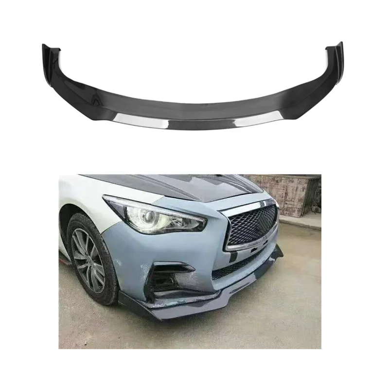 

Automotive Parts Front Splitter Lip For INFINITI Q50 2014-2021 Upgrade Sport INFINITI Q50 Front Bumper Lip Carbon Fiber