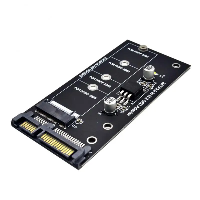 Aubess-adaptador M.2 SATA M2 a SATA3, tarjeta adaptadora NGFF, unidad de estado sólido SSD a tarjeta de conversión de interfaz 6G, 1/2 piezas