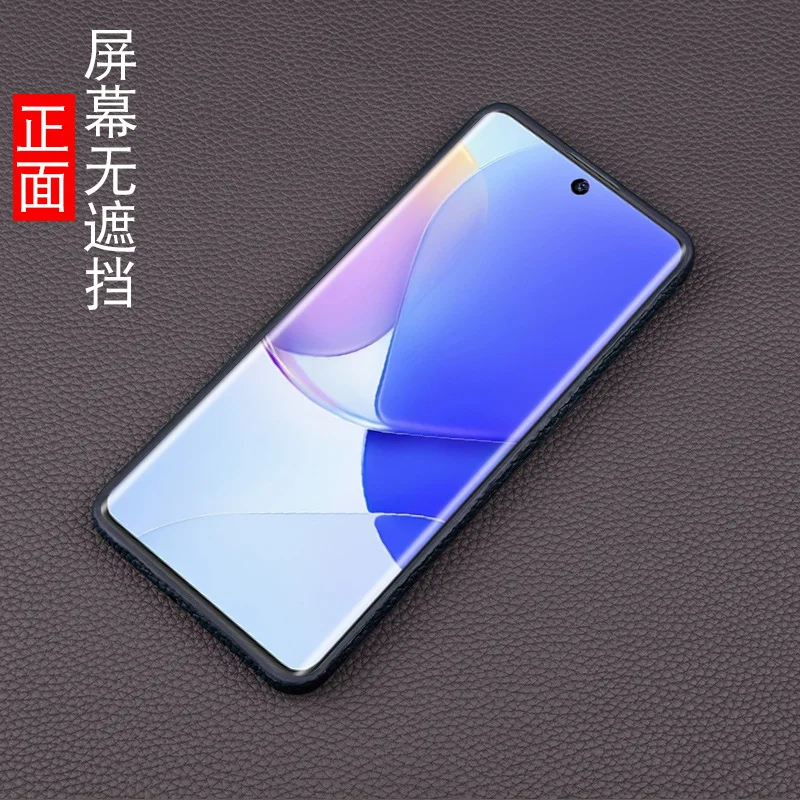 Hot Sales New Wholesale Retail Full Grain Cow Skin Leather Cover Cases For Vivo X70 Pro Plus Genuine Cowhide Case