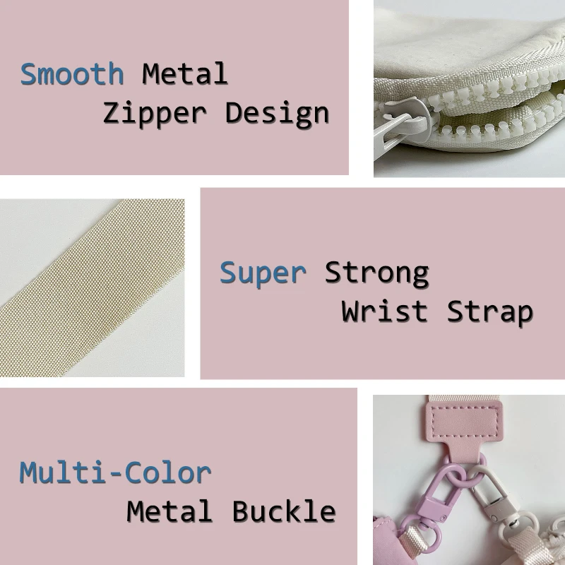pc Mother's Memory Mini Zipper Wristband Wallet, Female Double Pocket Handbag, Portable Keychain Wallet, Coin Wallet 5