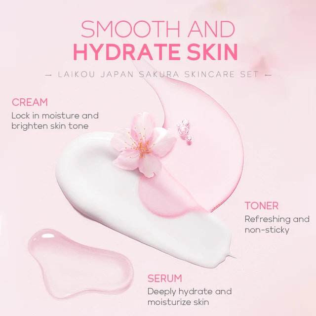 LAIKOU Japan Sakura Skin Care Set: Unlock Naturally Radiant Skin