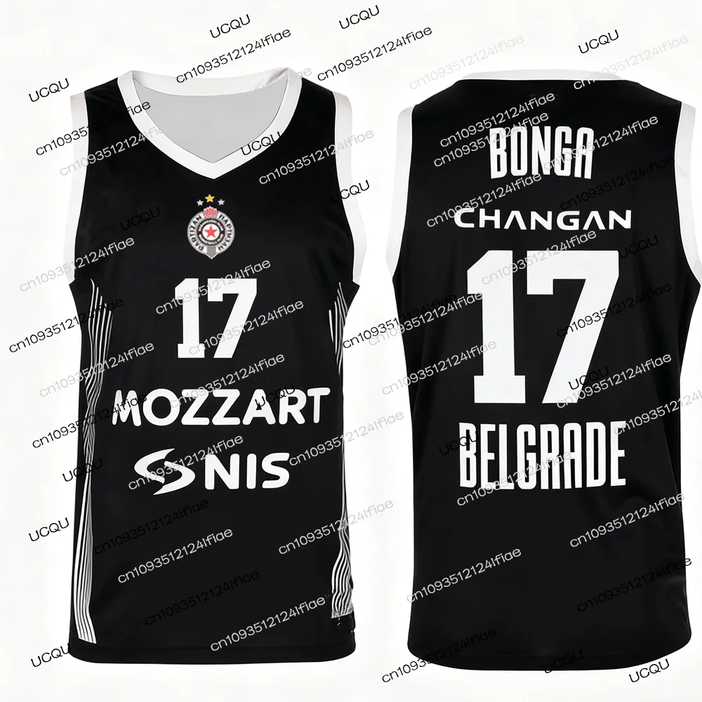 25/26 파르티잔 베오그라드 농구 홈 게임 유니폼 팬 스페셜 저지 키트 농구 트레이닝 의류 남성용 빠른 건조 조끼
