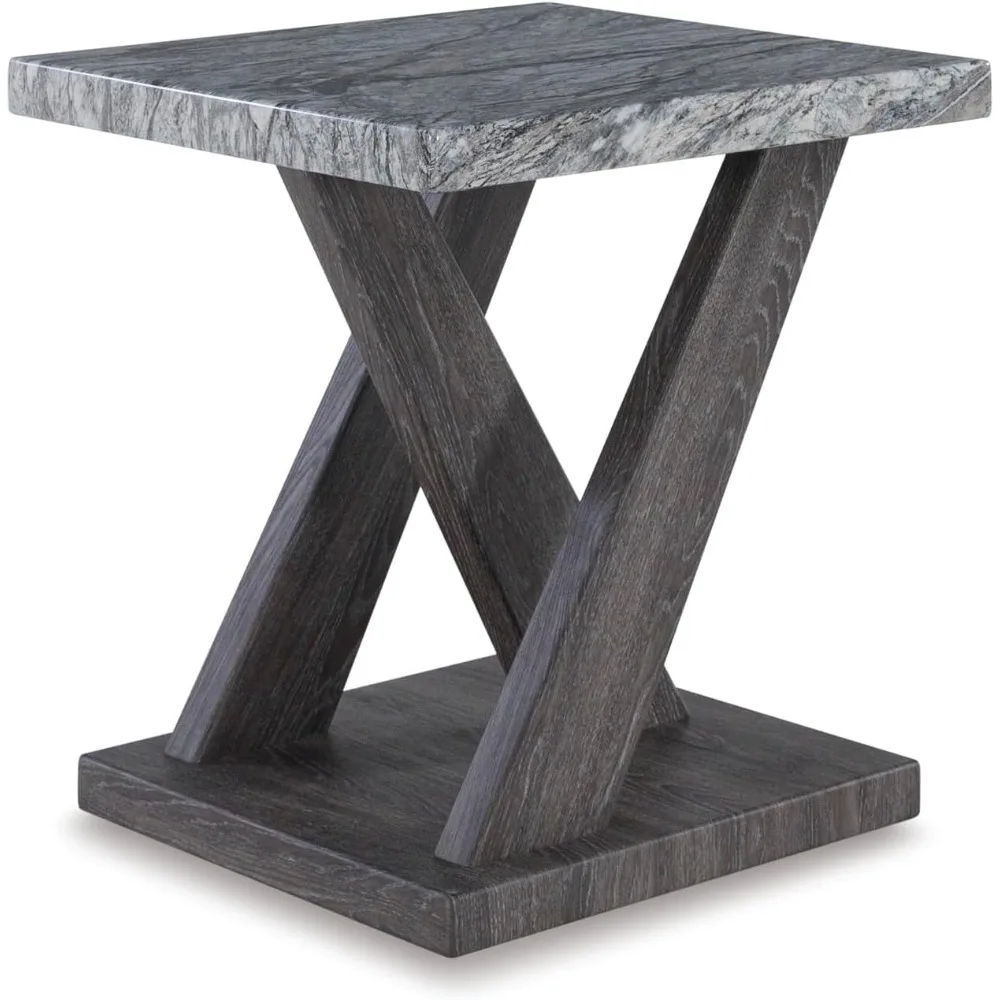 Set of 3 Cafe Furniture Set for Living Room Coffee Tables Gray & Dark Brown Cafe Table and Chair Mesas Outdoor Shop Chairs Caf&eacute;