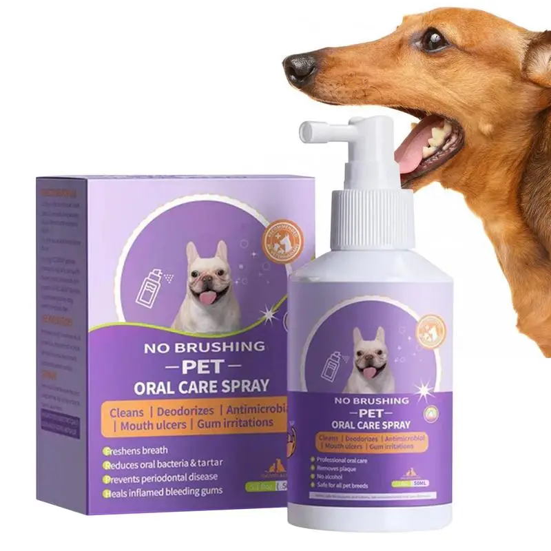 Pet Teeth Cleaner Spray Breath Freshener Remove Bad Breath Deodorization Prevent Calculus Dogs Cats Oral Cleanse Care Spray 2023