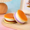 Creative Burger Squeeze Toy 3D Squishy Hamburger Fidget Toys Slow Rebound Decompression Silicone Squeeze Ball Fidget Sensory Toy 4