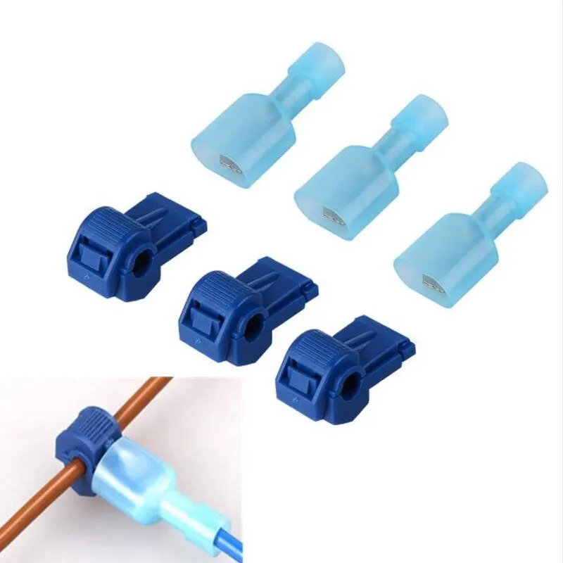 50pcs 25set T Type Terminal Blocks Wire and Cable Connection Clamps ...