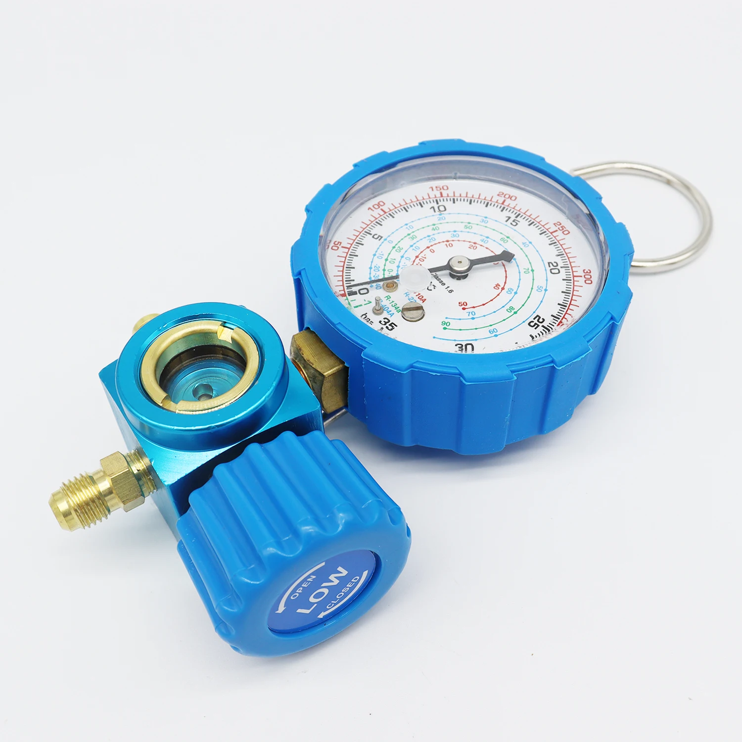 Refrigerant Manometer Pressure Gauge Valve 500/800PSI For R22 R134a R404A