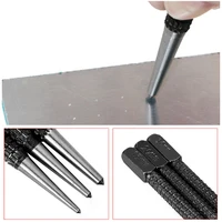 Poinçon central de positionnement, fixateur de perçage, clou cylindrique noir, accessoires d'outils, 3 pièces 6