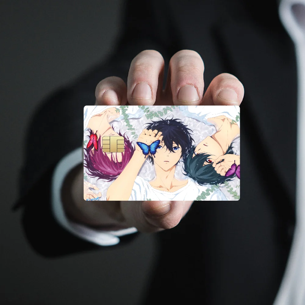 Free Anime Anime Cartoon Skin Stickers Film Tape Case For Big Credit Debit Card Front Side