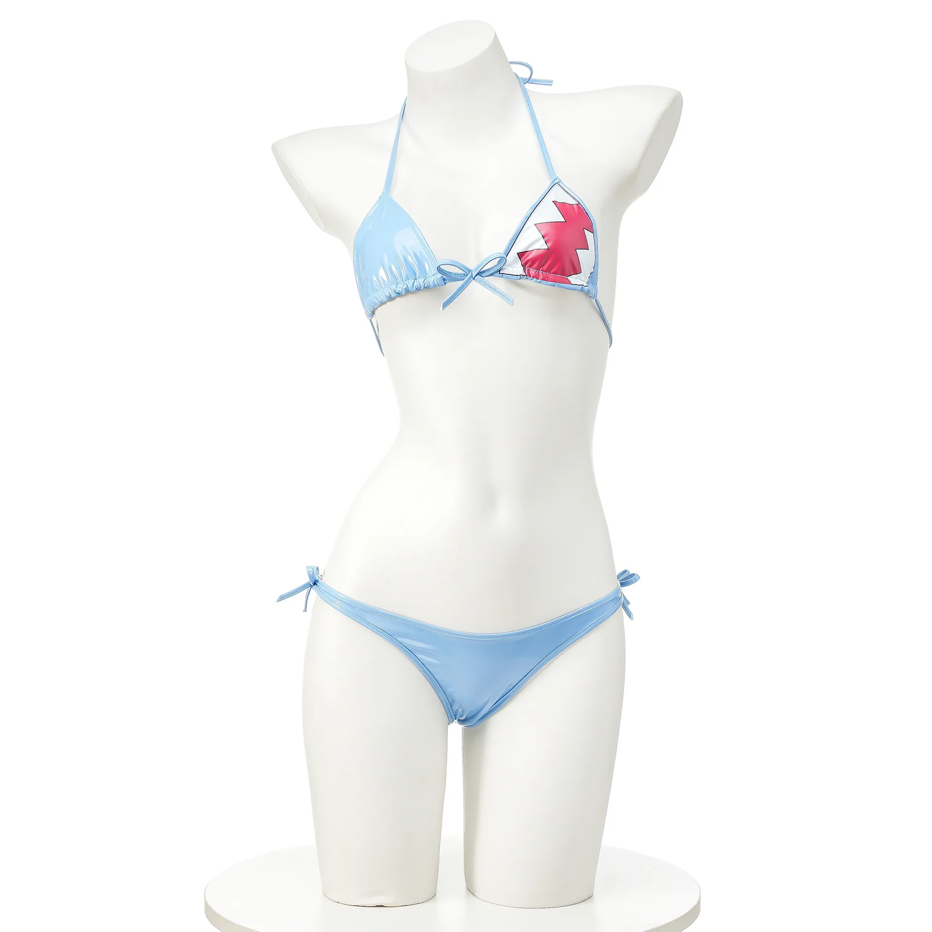 Halloween New Anime Cosplay Costume Female Sexy Wig Beach Piece Bikini Set Cute Shark Swimsuit Bra Underwear