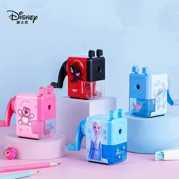 Disney Spiderman Pencil Sharpener Elsa Stitch Lotso Pencil Knife Hand Crank Sharpener Student Kids School Supplies Stationery 1