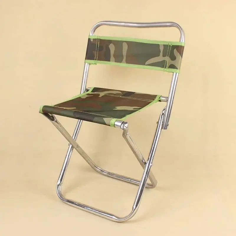 Camouflage Folding Stool Backrest 46x29x29cm Lightweight Folding Chair Adults Kids Indoor Outdoor Fishing Hiking