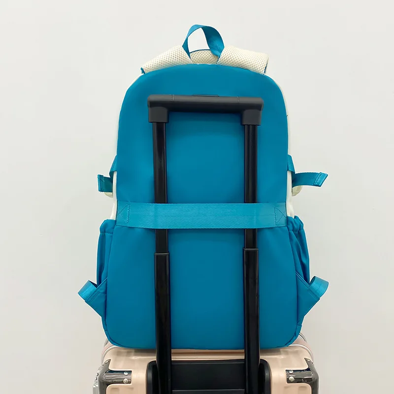 트렌디한 한국 스타일 학생 백팩 더블 숄더백 야외 여행 컴퓨터 가방 나일론 소재 통기성 스트리트 스타일 U...