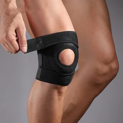 Sports Knee Pads Braces Compression Adjustable Tendon Strap Gym Sport Basketball Workout Gear Stabilizer Elastic Breathable