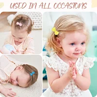 Bébé arcs 100 pièces 1.2 ''ruban cheveux arcs Clips pour bébé filles couleur bonbon nœud papillon épingles à cheveux chapeaux tout-petits cheveux accessoires 3