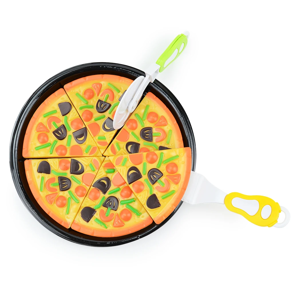 Simulation Kids Pizza Cutting Toy Food Plastic Pizza Cooking Gift Boy Girl Kitchen Toy House Pretend Toy Play Kitchen Game Toy 5