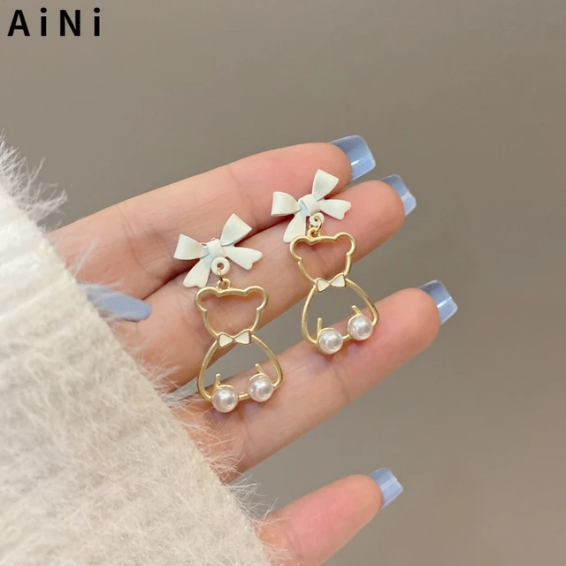 Kitty Cupcake Earrings, Cat earrings, cute jewelry, kawaii jewelry, cu