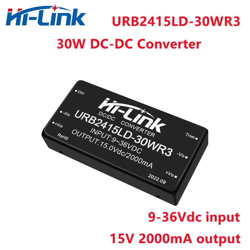 Hi-Link 30W DCDC 3V 5V 12V 15V 24V Switching Step down Power Supply Module URB2405LD-30WR3 URB4812LD-30WR3 Isolated Converter
