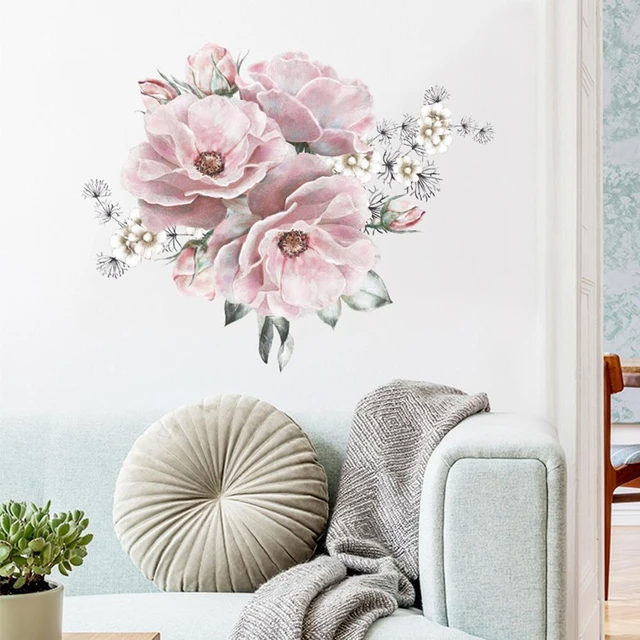 Stickers muraux Fleurs en 3D 112x70CM pour chambre ou salon