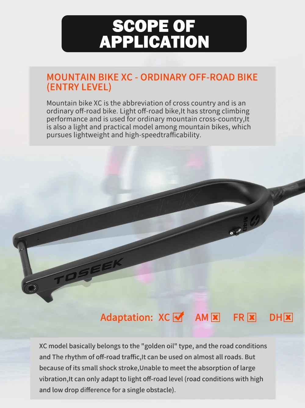 TOSEEK T800 Carbonfaser-Fahrradgabel Mountainbike-Gabel 27,5 Zoll 29 Zoll Boost-Gabel Steckachse 15*110mm Konische Gabel 1-1/8"-1-1/2" – Detail 14