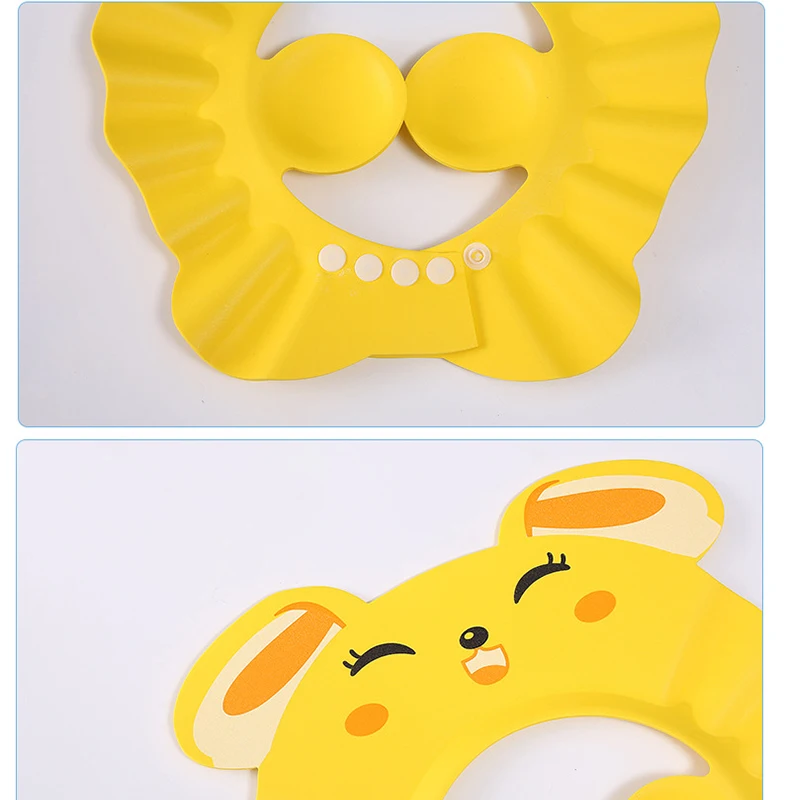 Hair Care Set Baby Care Kit Baby Bath Protect Hair Hat Cartoon Shape Hair Shield Cap EVA Shampoo Hat Bathing Shower Cap Multipurpose Suitable Head Visor