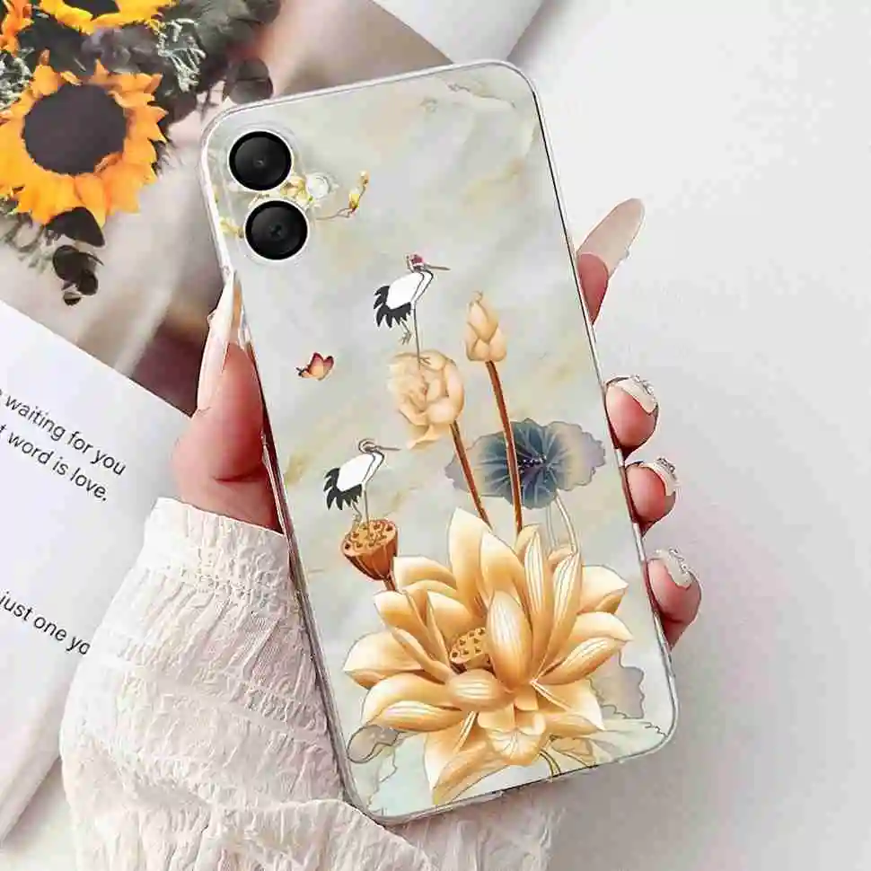 Fashionable Floral Soft Silicone Back Cover