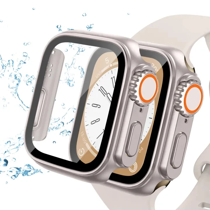 Premium Apple Watch Glass Screen Protector and Case Bumper Cover
