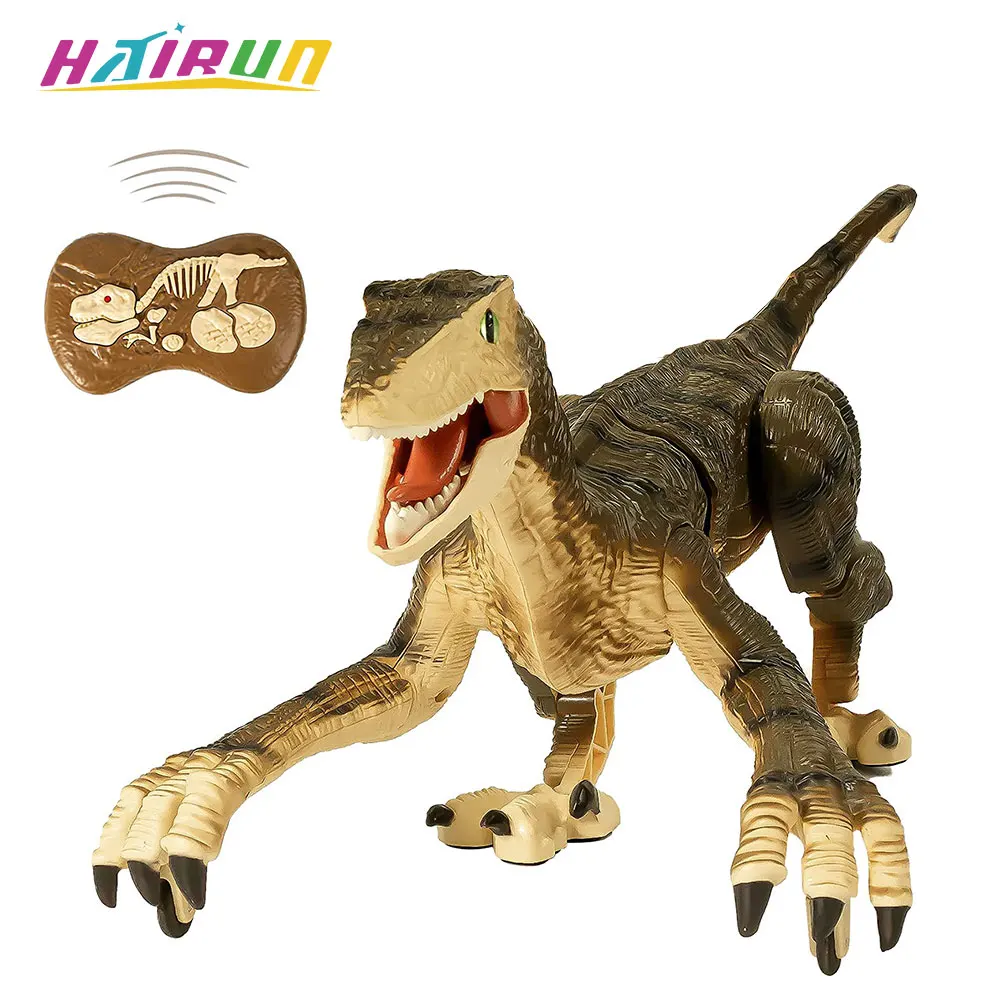 2.4ghz Controle Remoto Brinquedos de Dinossauro, Dinossauro robô ambulante  com luz led & som, simulação