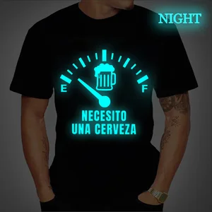 Image for Men's Street T-shirt Necesito Una Cerveza Print Lu 