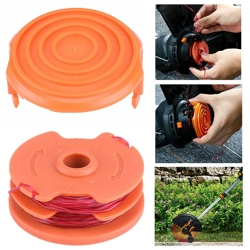 Trimmer Spool 3 Pack & Cap & Spring Replacement For Black Decker Cap Spring  For Cordless Grass Trimmer Blade Cutter Lawn Mower - Tool Parts - AliExpress