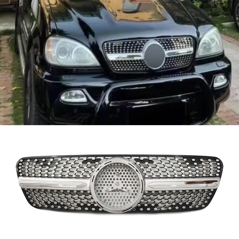 

Front Grille For Mercedes Benz W163 ML-Class ML320 ML350 ML500 1998-2004 Front Bumper Racing Grill Tuning Accessories