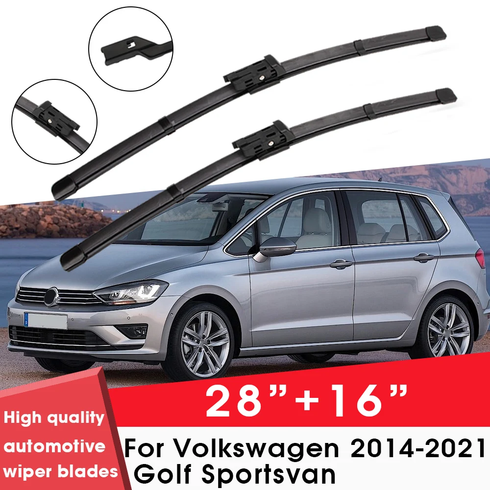 Spazzole Tergicristallo Per Volkswagen Golf Sportsvan 2014-2021 28 "+ 16" Parabrezza Clean Naturl Gomma Auto Tergicristalli