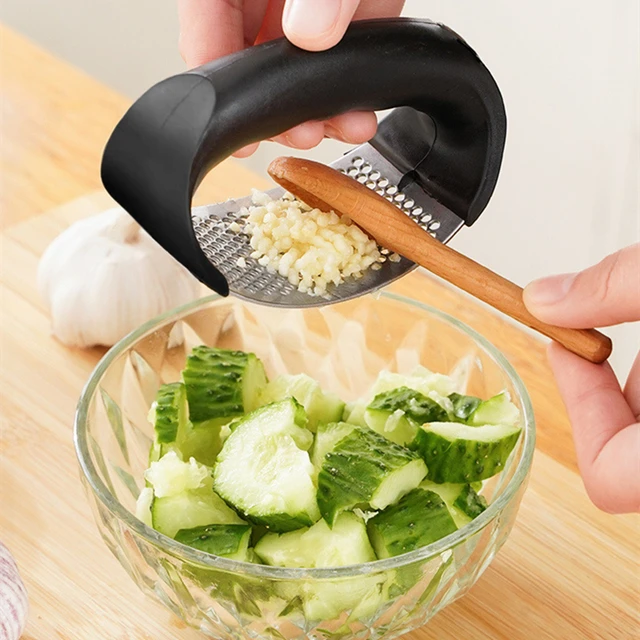 Stainless Steel Garlic Press Manual Ring Shape Garlic Squeeze Minced Tool  Kitchen Vegetable Chopper Garlic Crusher Home Gadgets - AliExpress