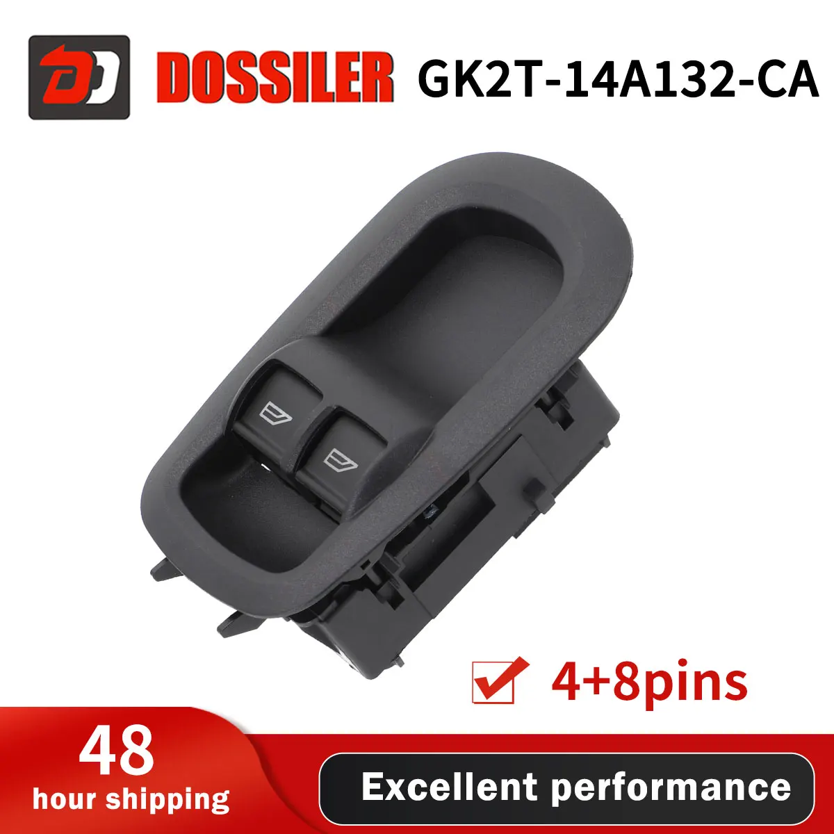 GK2T-14A132-CA Dossiler Power Master Window Lifter Control Switch For Ford Transit MK8 2014-2020 Custom 2012-2020 GK2T14A132CA