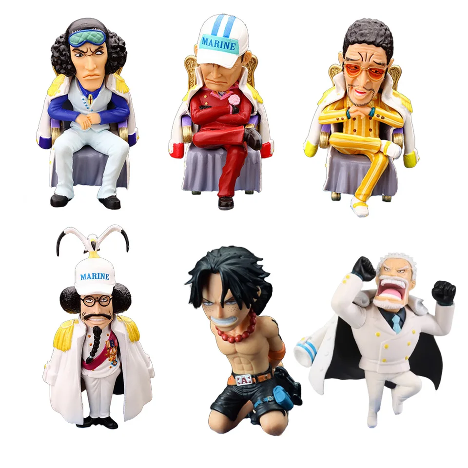 6Pcs Anime WCF One Piece Extra Battle Figure Ace Execution