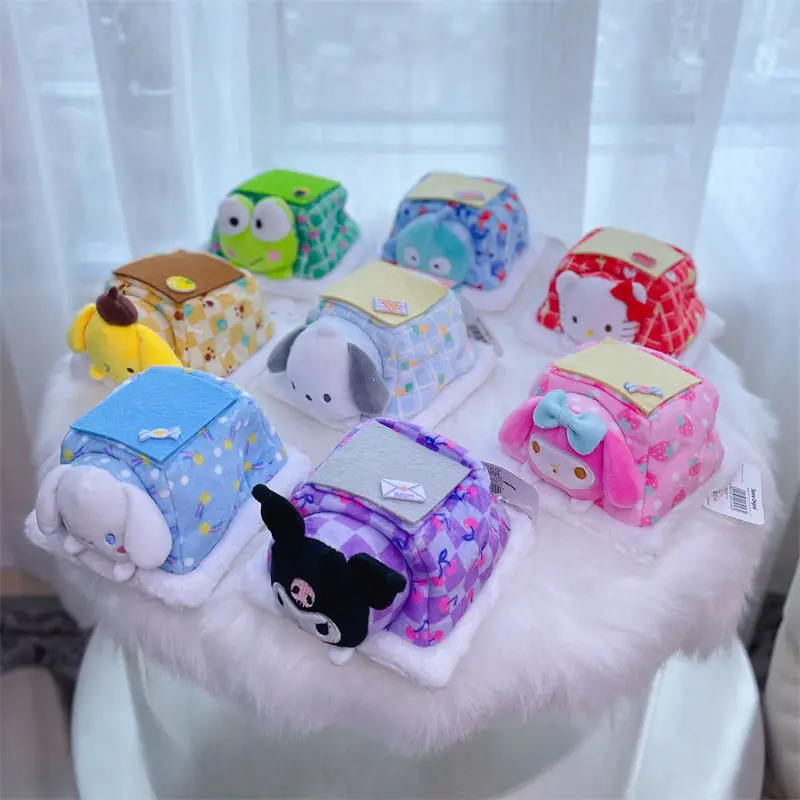 

Sanrio Kawaii Hello Kitty My Melody Kuromi Doll Ornament Cartoon Cinnamoroll Desktop Ornament Tatami Doll Girl Birthday Gift